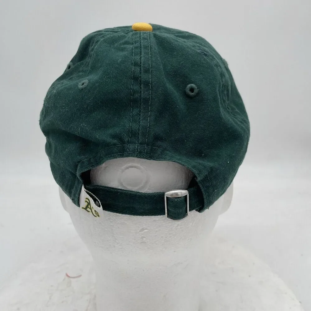 Oakland A's Youth Baseball Hat. Adjustable Green/Yellow 9Forty New Era 2017